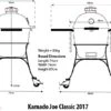 Kamado Joe Classic II Keramikgrill -Barbecue Serien Geschäft 16050 Kamado Joe Classic II Abmessungen