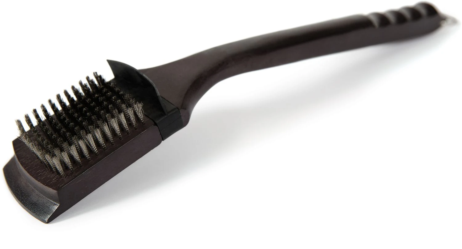 Broil King Holz Grillbürste 47cm Mit Edelstahlborsten + Spritzschutz 4 Broil King Holz Grillbürste 47cm Mit Edelstahlborsten + Spritzschutz – Bild 2