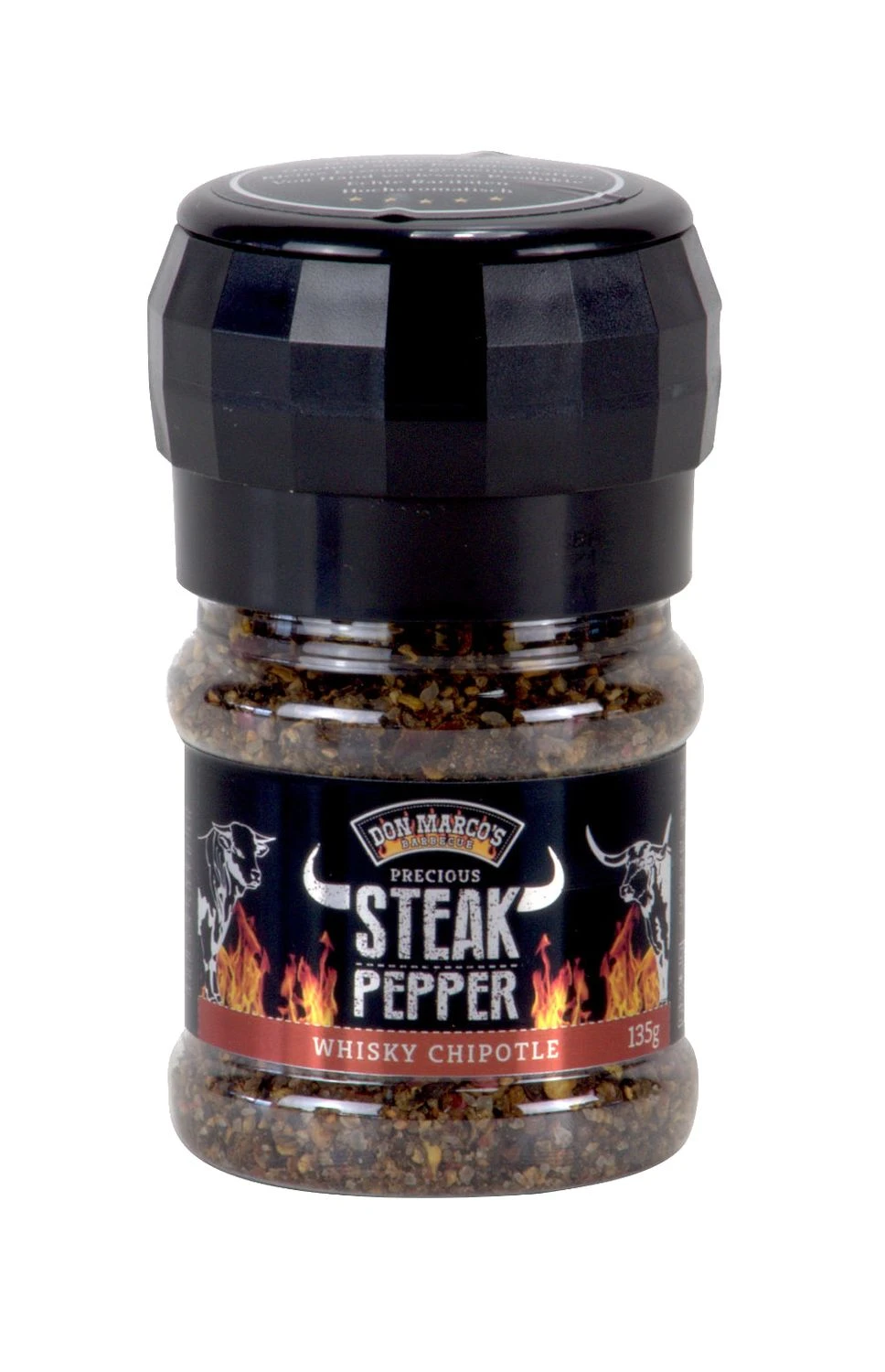 Don Marcos Steak Peffer - Whiskey Chipotle - Mit Mühlenaufsatz, 135 G 3 Don Marcos Steak Peffer - Whiskey Chipotle - Mit Mühlenaufsatz, 135 G