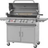 BULL Brahma - Gasgrill Mit Infrarot Backburner Und Rotisserie -Barbecue Serien Geschäft BULL Brahma Grillstation deckel offen