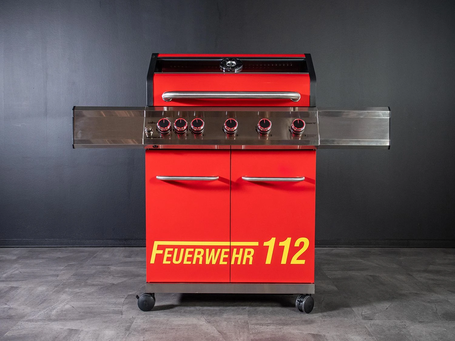 Grillfürst G510G 5-Brenner Gasgrill Mit Hochtemperaturbrenner Und Gusseisen Rosten - Feuerwehr Edition 4 Grillfürst G510G 5-Brenner Gasgrill Mit Hochtemperaturbrenner Und Gusseisen Rosten - Feuerwehr Edition – Bild 2