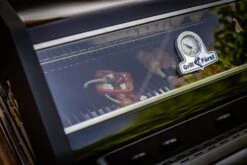 Grillfürst G490E 4-Brenner Einbaugrill - Black Edition - Mit Heckbrenner Und Edelstahl Rosten -Barbecue Serien Geschäft Grillfuerst Gasgrill Sichtscheibe