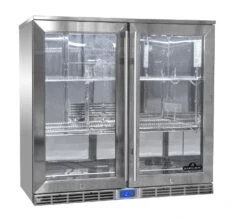 Napoleon Outdoor - Kühlschrank, 210 Liter, 2-türig Mit Doppelverglasung Und LED Beleuchtung - Wasserdicht Nach IP24 -Barbecue Serien Geschäft Napoleon Outdoor Kueche Kuehlschrank NFR210ODGL