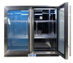 Napoleon Outdoor - Kühlschrank, 210 Liter, 2-türig Mit Doppelverglasung Und LED Beleuchtung - Wasserdicht Nach IP24 -Barbecue Serien Geschäft Napoleon Outdoor Kueche Kuehlschrank leer Tuer offen rechts