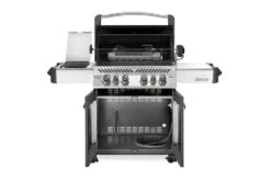 Napoleon Prestige 500 Gasgrill, Charcoal Grau - Mit Safety Glow - X-DEAL Inkl. Grillthermometer, Schneidebrett Und Windschild Für SIZZLE ZONE -Barbecue Serien Geschäft Napoleon Prestige 500 Gasgrill grey open