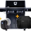 Napoleon Rogue SE 525 Gasgrill - All-black - Grillfürst Edition Inkl. Abdeckhaube - SMART Deal Inkl. Grillfürst Grill Control - Modell 2022 -Barbecue Serien Geschäft Napoleon Smart Grill Rogue All Black SE Grillfuerst Grill Control