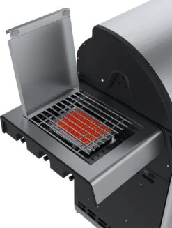 Outdoorchef Dualchef S 425 G Edelstahl Gasgrill Mit Seitenkocher + Blazing Zone Infrarotbrenner + DGS Gusseisen Grillrost 2 Stk. + DGS Gemüse Grillrost 2 Stk. 35 Outdoorchef Dualchef S 425 G Edelstahl Gasgrill Mit Seitenkocher + Blazing Zone Infrarotbrenner + DGS Gusseisen Grillrost 2 Stk. + DGS Gemüse Grillrost 2 Stk. -Barbecue Serien Geschäft Outdoorchef Blazing Zone Dualchef 18 212 80 eingeschaltet