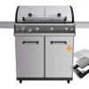 Outdoorchef Dualchef S 425 G Edelstahl Gasgrill Mit Seitenkocher + Blazing Zone Infrarotbrenner + DGS Gusseisen Grillrost 2 Stk. + DGS Gemüse Grillrost 2 Stk. -Barbecue Serien Geschäft Outdoorchef Dualchef S 425 G Blazing Zone Upgrade Kit