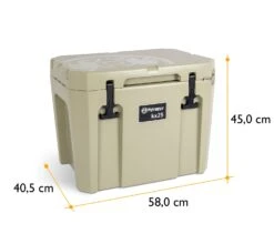 Petromax Kühlbox 25 Liter Sand - Inkl. Sitzkissen, Haft-Unterlage Und Einsatzkorb