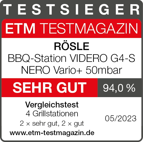 Rösle Gasgrill BBQ-Station Videro G4-S Vario+ Nero Schwarz - Modell 2023 - SMART Deal Inkl. Grillfürst Grill Control 6 Rösle Gasgrill BBQ-Station Videro G4-S Vario+ Nero Schwarz - Modell 2023 - SMART Deal Inkl. Grillfürst Grill Control – Bild 4