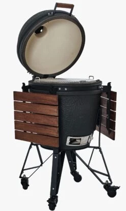 The Bastard Keramikgrill Urban Large - Complete - Schwarz Matt - Modell 2023 20 The Bastard Keramikgrill Urban Large - Complete - Schwarz Matt - Modell 2023 -Barbecue Serien Geschäft The Bastard Urban Large Keramikgrill BU201 Deckel offen