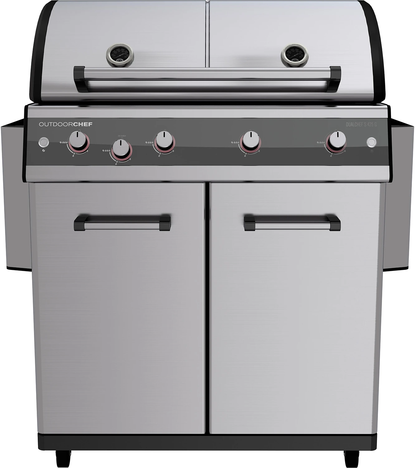 Outdoorchef Dualchef S 425 G Edelstahl Gasgrill Mit Seitenkocher + Blazing Zone Infrarotbrenner + DGS Gusseisen Grillrost 2 Stk. + DGS Gemüse Grillrost 2 Stk. 5 Outdoorchef Dualchef S 425 G Edelstahl Gasgrill Mit Seitenkocher + Blazing Zone Infrarotbrenner + DGS Gusseisen Grillrost 2 Stk. + DGS Gemüse Grillrost 2 Stk. – Bild 3