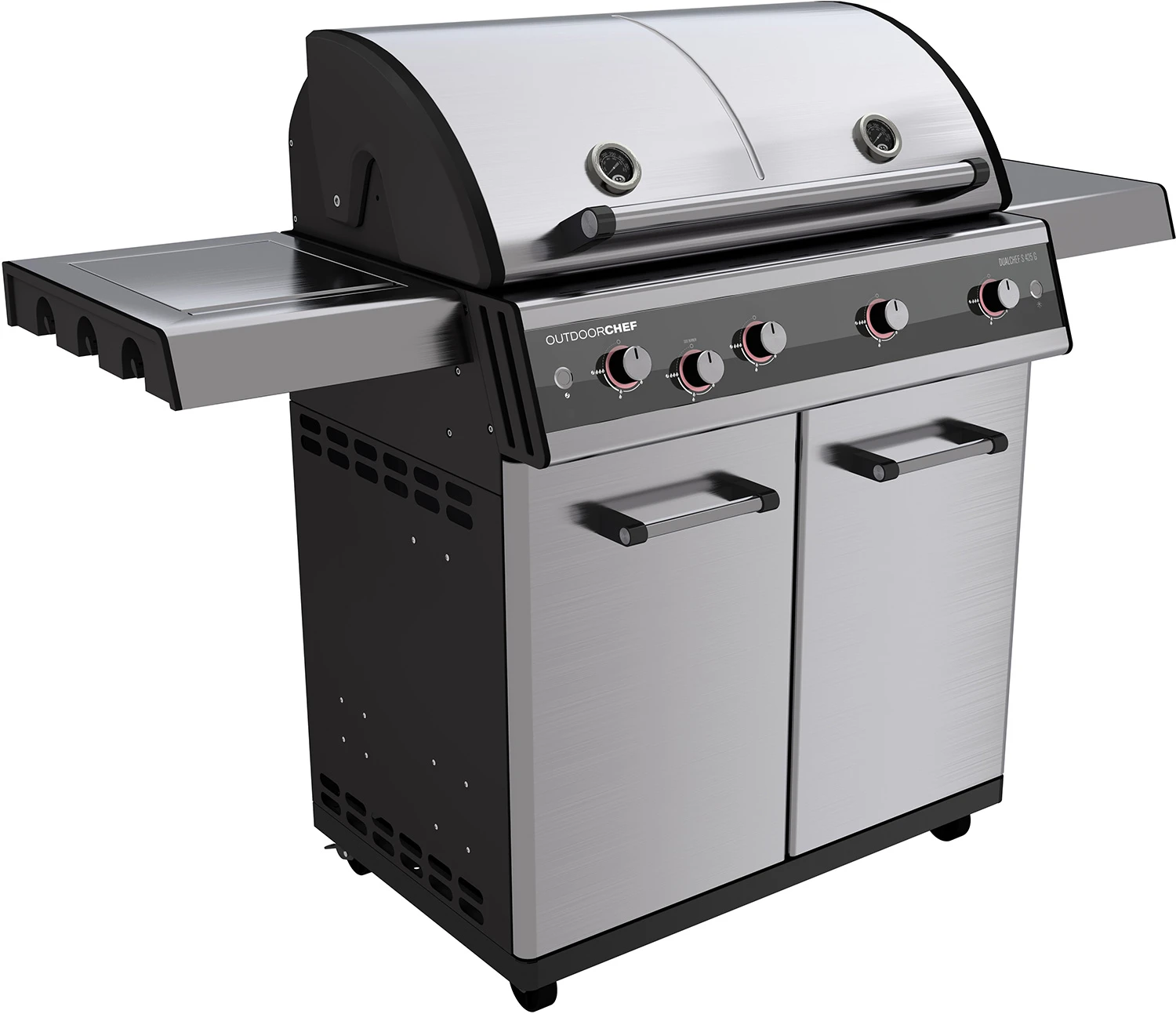 Outdoorchef Dualchef S 425 G Edelstahl Gasgrill Mit Seitenkocher + Blazing Zone Infrarotbrenner + DGS Gusseisen Grillrost 2 Stk. + DGS Gemüse Grillrost 2 Stk. 6 Outdoorchef Dualchef S 425 G Edelstahl Gasgrill Mit Seitenkocher + Blazing Zone Infrarotbrenner + DGS Gusseisen Grillrost 2 Stk. + DGS Gemüse Grillrost 2 Stk. – Bild 4